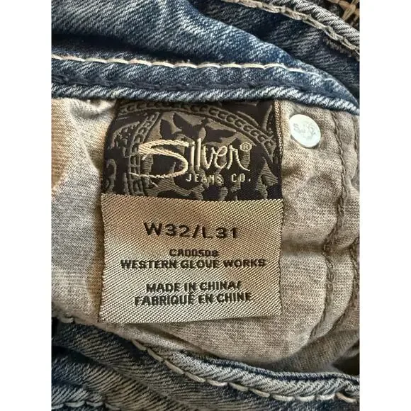 Silver Jeans Suki High Baby Boot Jeans, Size 32, Light Wash - Picture 5 of 6